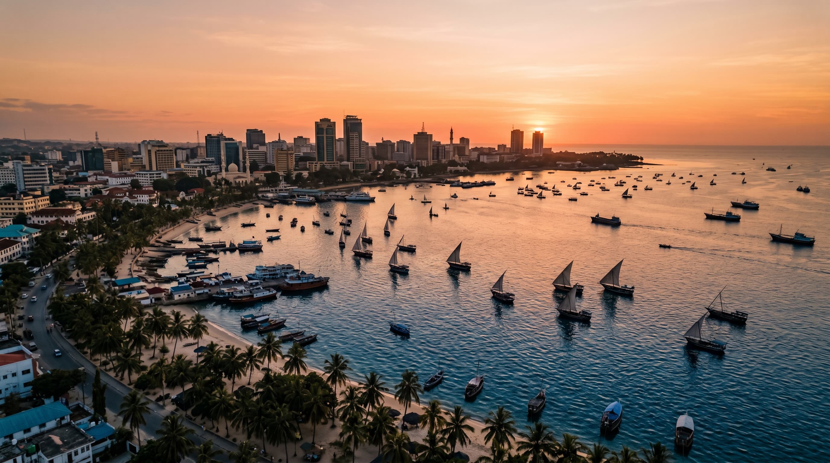 Scenic view of Dar es Salaam, TZ