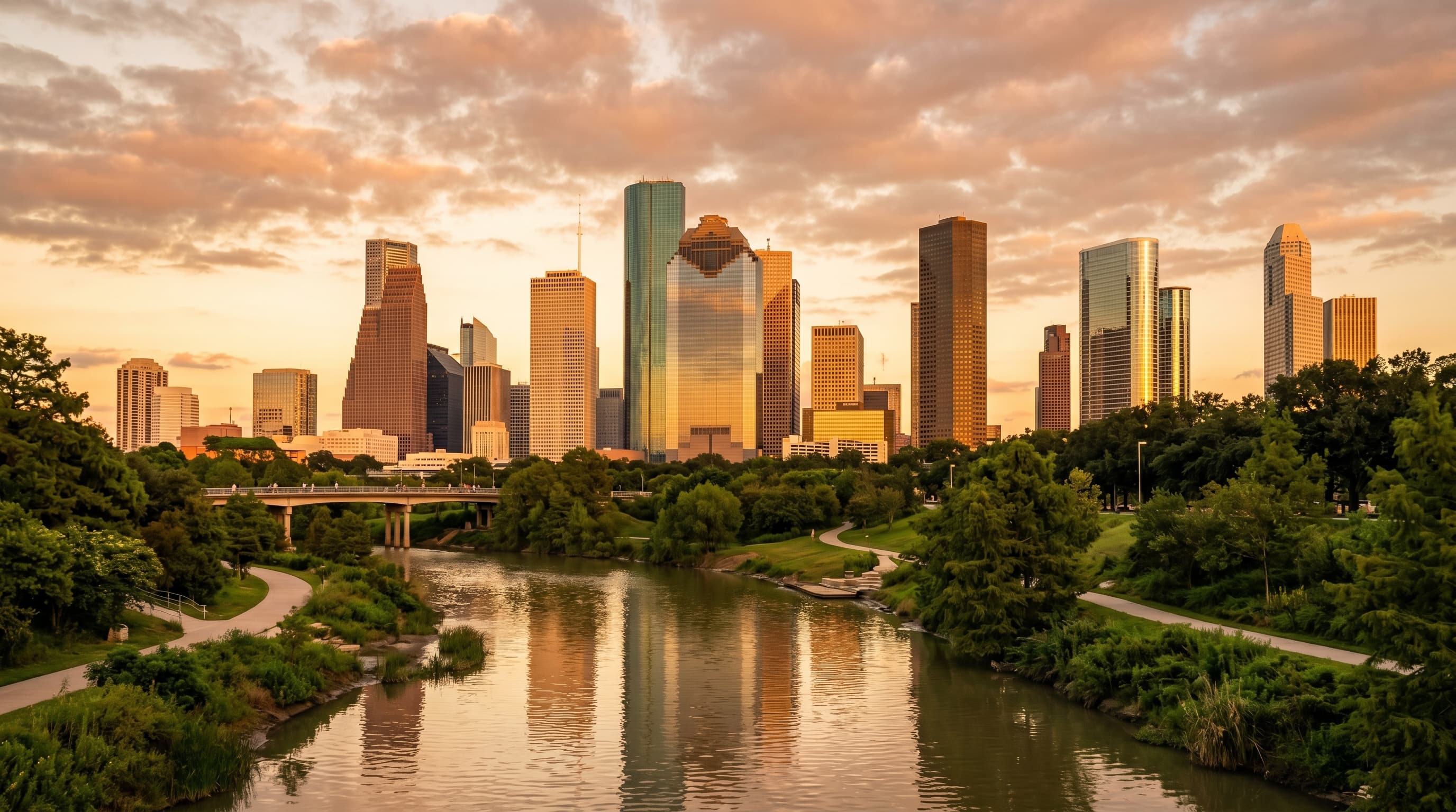 Scenic view of Houston, US
