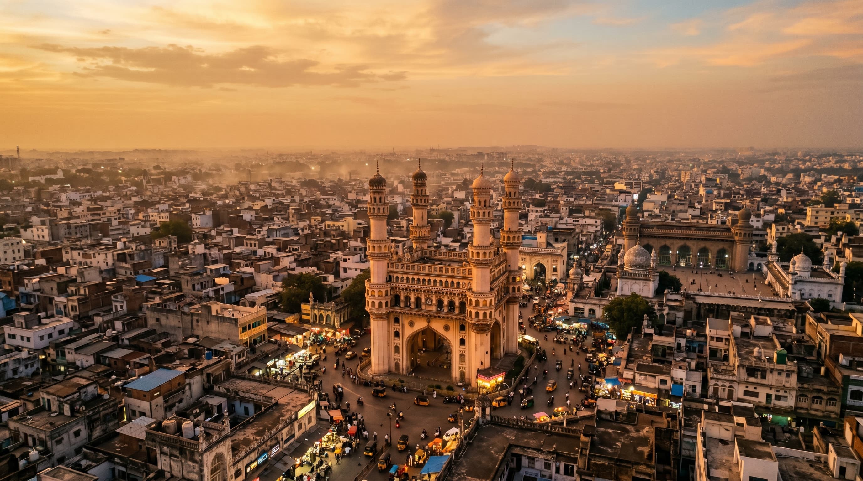 Scenic view of Hyderabad, IN