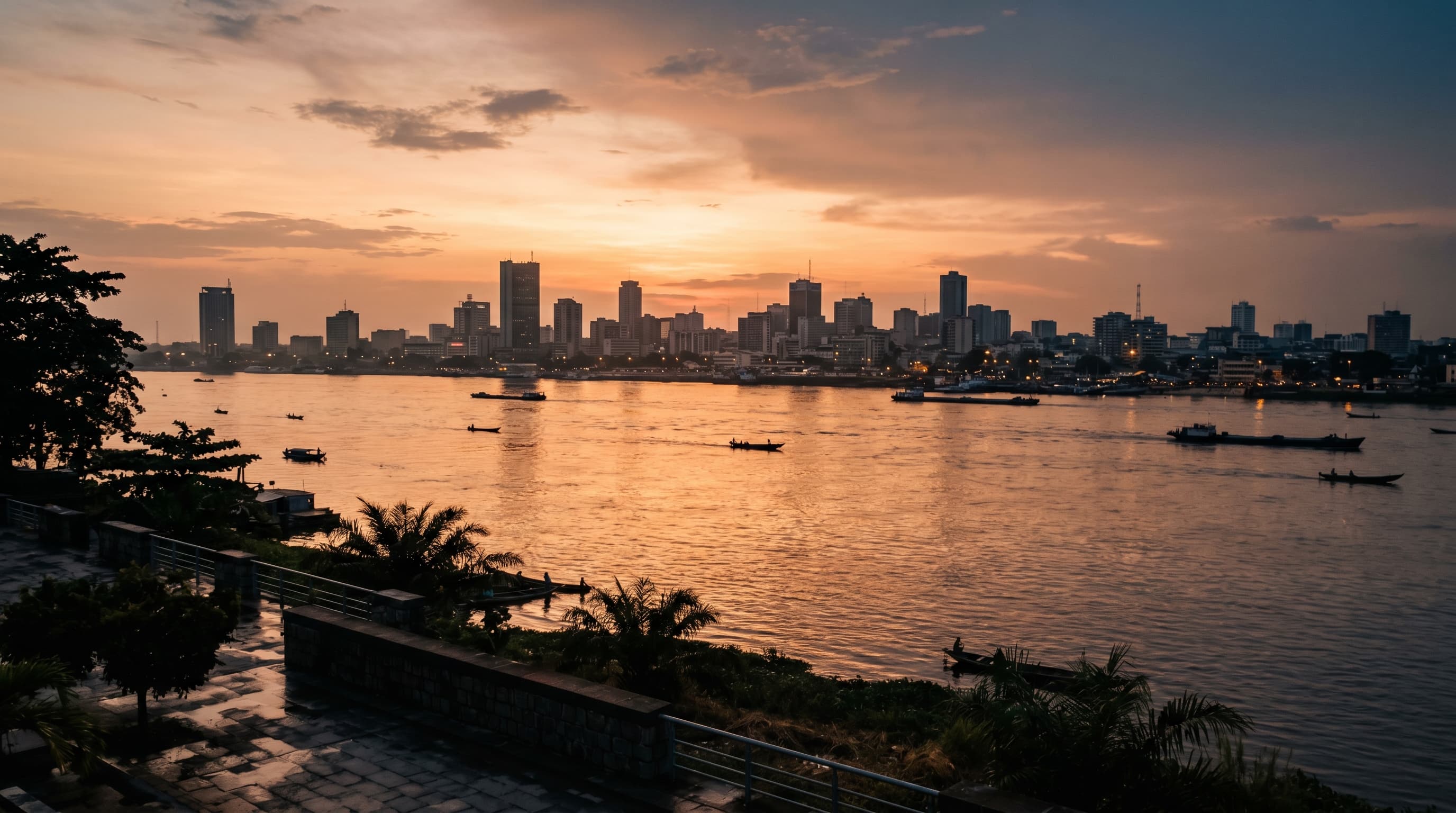 Scenic view of Kinshasa, CD